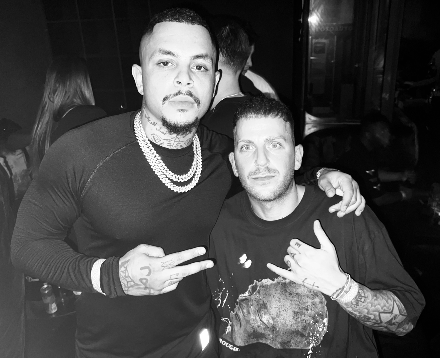 DJ AND-J with a fellow artist backstage