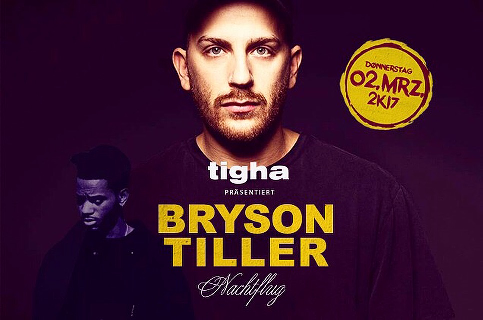 Bryson Tiller event flyer at Nachtflug