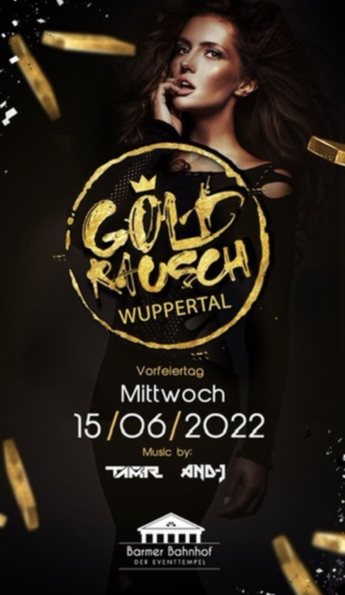 Goldrausch · Barmer Bahnhof event flyer