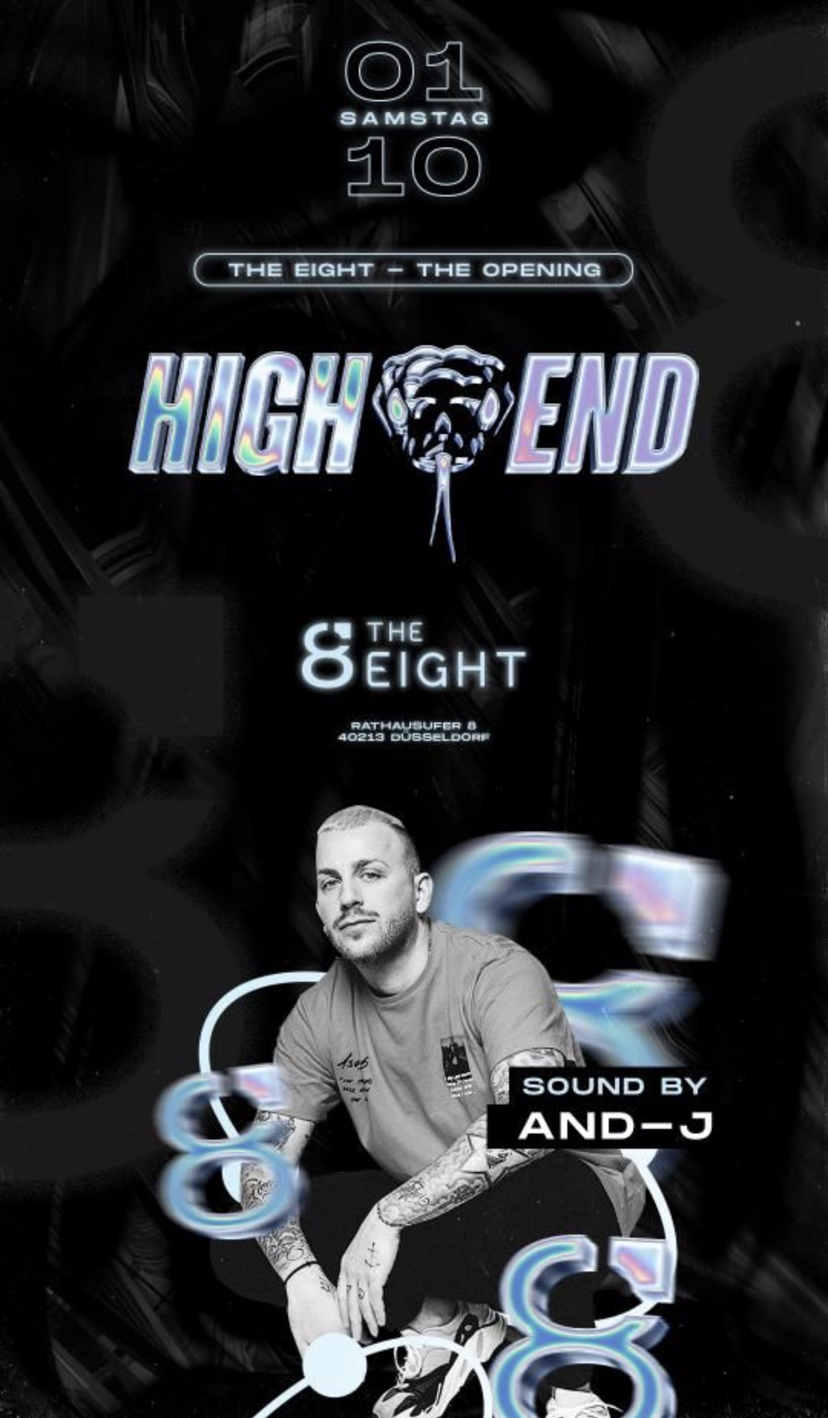 High End · The Eight event flyer