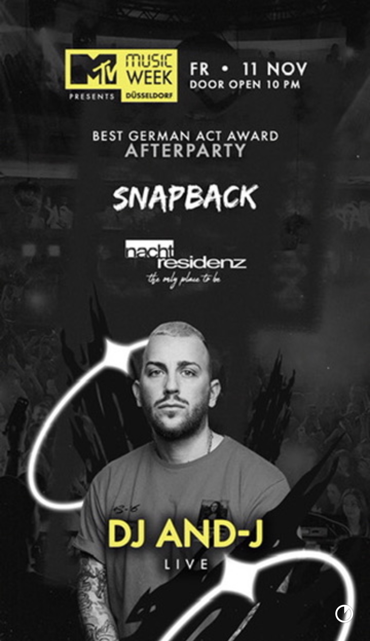MTV Music Week afterparty event flyer